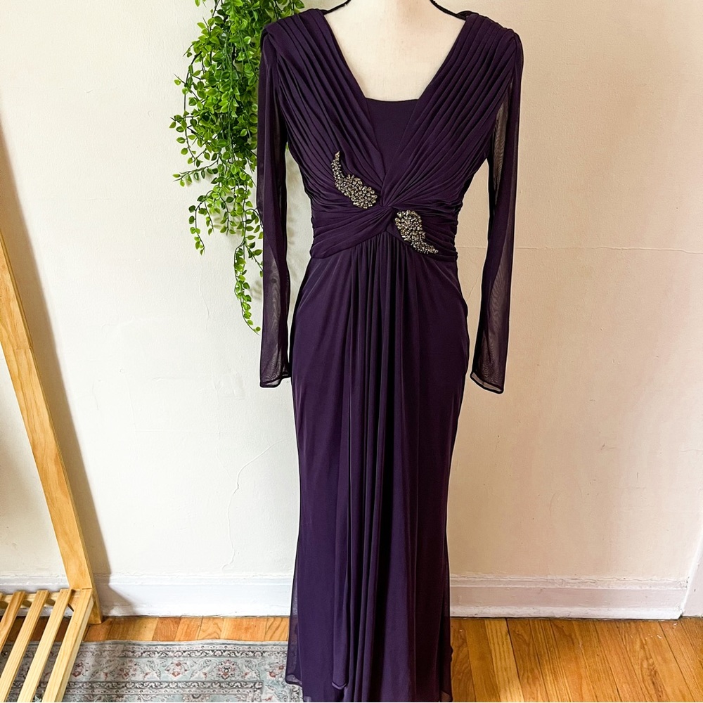 Adrianna Papell Purple Maxi Dress
